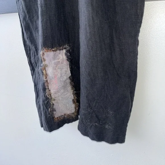 Vintage 1990's Lee Andersen Art To Wear Linen Dress. Large - Picture 11 of 12